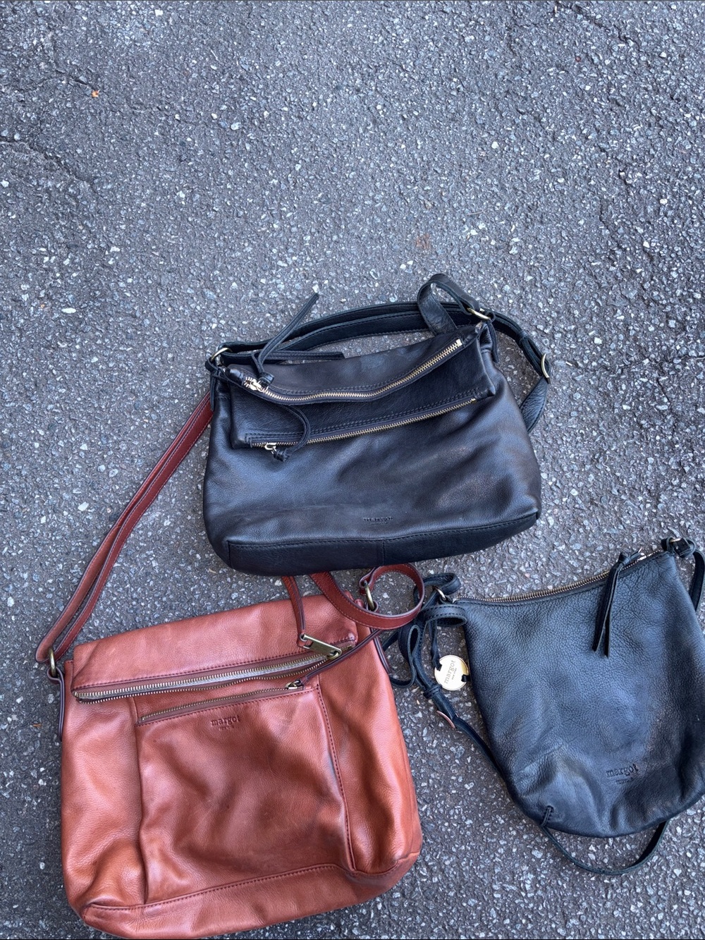 Margot Leather Crossbody Bag in Black and Brown - Classic Women’s Everyday Tote